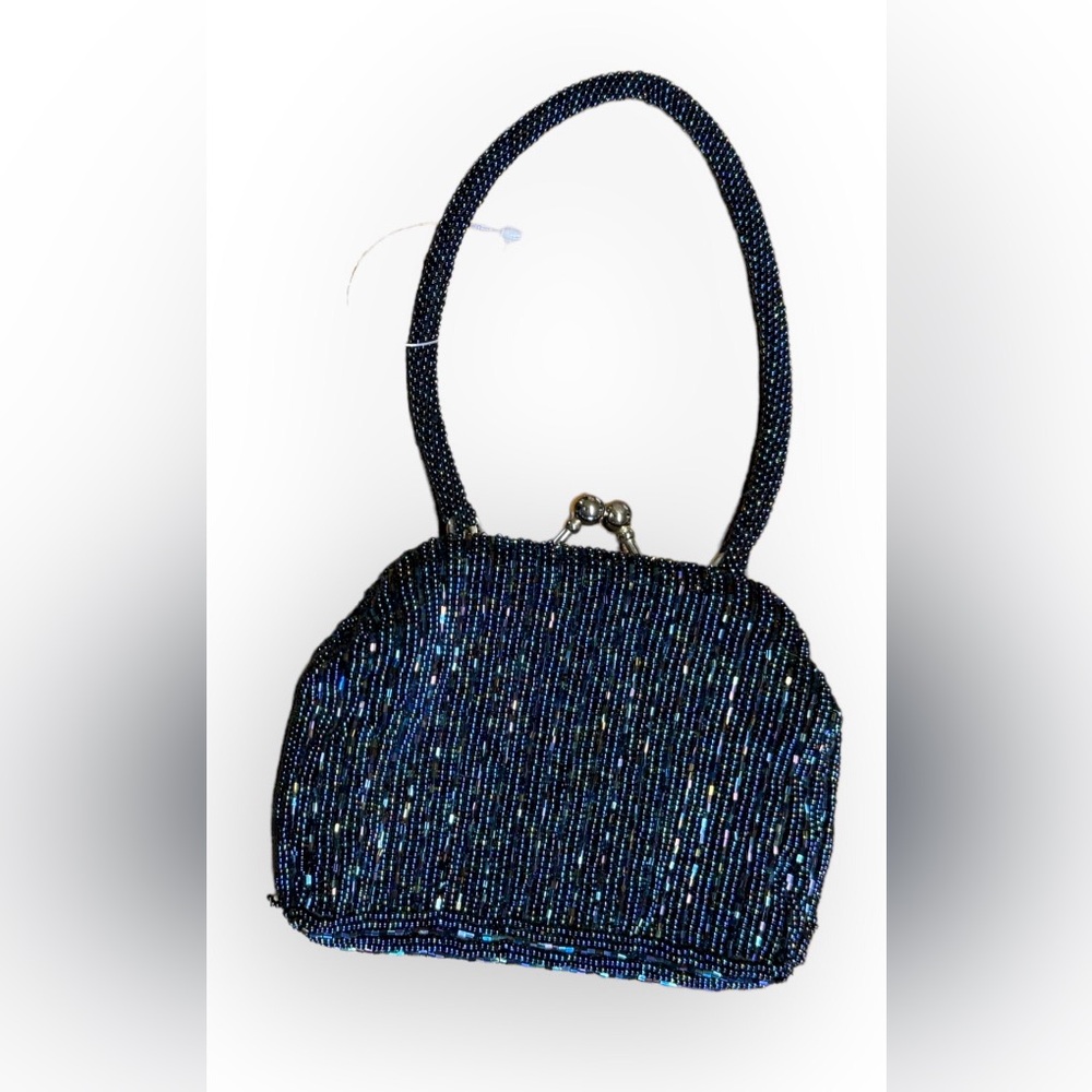NWOT Cache Colored Beaded Small Evening Bag 5.5x4”